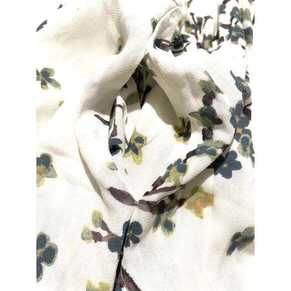 Lovestitch maxi dress peasant boho fall green floral high low hem casual women S - Picture 4 of 7